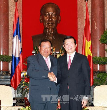 ການນຳພັກ, ລັດ ໃຫ້ການຕ້ອນຮັບຮອງ ປະທານປະເທດ ສປປ ລາວ